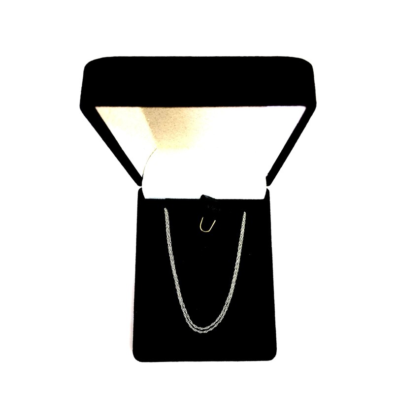 Jewelry Affairs 14k Real Solid Gold Rope Chain Necklace, 0.5mm