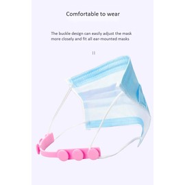 1 Set of 4 Colors Face Mask Holder Mask Extenders/Ear Savers Silicone Bands Anti-Tightening Strap for Masks to Prevent Ear Pain,Grips Extension Buckle Holder Hook Ear Strap,Adjustable Comfort Mask