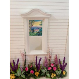 Unbranded Mountain View Dollhouse Miniature Victorian Style Stained Glass Window film