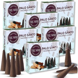 Palo Santo Incense Cones - Total 60 Cone Incense - Six Packs of 10 Insence Cones - Incense Cones Scented - Cone Incense Scents - Insense Cones - Inscent Cones
