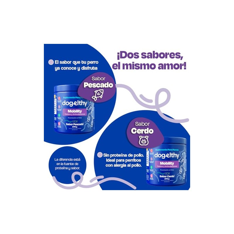 Dogelthy Mobility Suplemento Condroprotector en Polvo para Perro