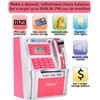 Fishboy Pink ATM Piggy Bank for Kids/Girls with Power-Off Memory,
