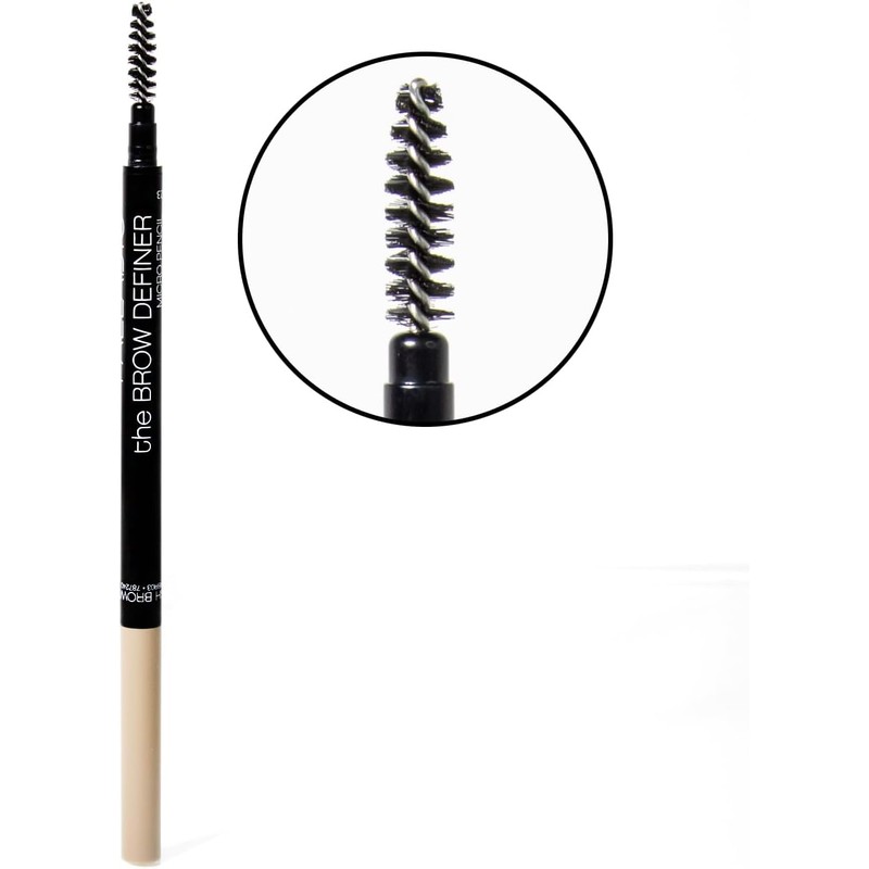Lápiz Definidor de Cejas Palladio Retráctil Ultra Preciso, Ash Brown