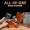 T TOGUSH Portable Model Building Workbench Wooden Model Station with