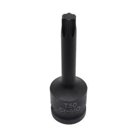 GDFYMI T50 Torx Bit Socket, Black Impact Bit Socket for Automotive Repair 1/2 Inch Square Drive, 3 Inch Long