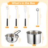 5 PCS Double Boiler Pot Set - Stainless Steel Double
