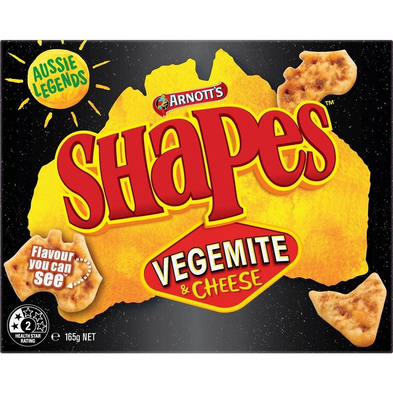 Arnotts Shapes Vegemite 165g
