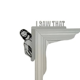 Wooden Door Frame Corner Sign I SAW THAT Jesus Sign Decor for Church or Office 1pc & Hanging Door Ornament wall art