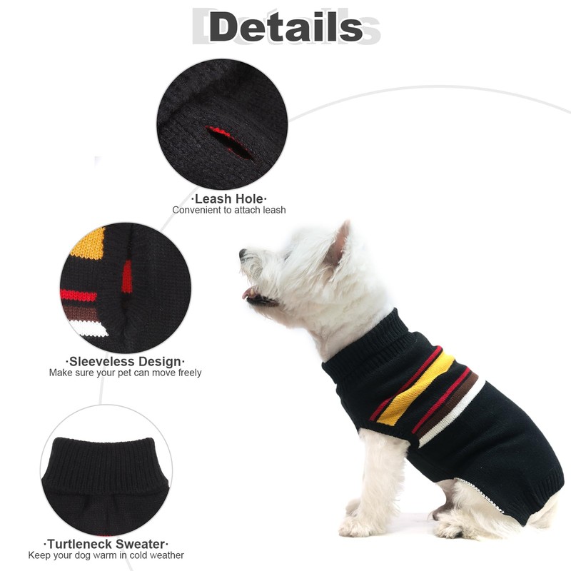 PAWCHIE Dog Sweater for Medium Size Dog Girls Boys, Warm