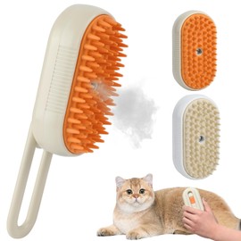 BSOON-Steamy Cat Brush,cepillo De Vapor Para Gatos, Cepillo De Vapor Para Gatos 3 En 1, Cepillo De Vapor Para Gatos, Para Eliminar El Pelo Enredado Y Suelto (marrón)