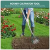 Yeelor Rotary Cultivator Tiller Adjustable S/S Handle Rotary Tiller with
