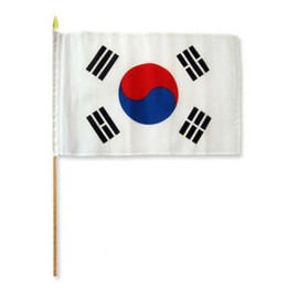 AES South Korea 12"x18" Stick Flag (6)