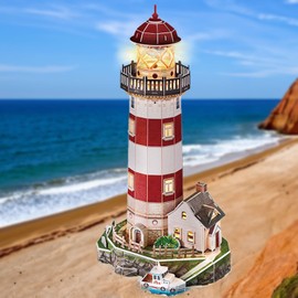 party town - Lighthouse Model | 3D Puzzle | Toy from 8 Years Boys | 3D Puzzle Children | 3D Puzzle | Gift Boy 8 Years | Boys Gifts 8 Years | 72 Pieces