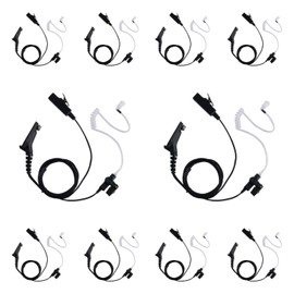 Sarcia 10 Pack APX6000 Earpiece,Walkie Talkie Headset PTT MIC for Motorola XPR7550 XPR7550E XPR7580E XPR6550 Two Way Radio with Acoustic Tube