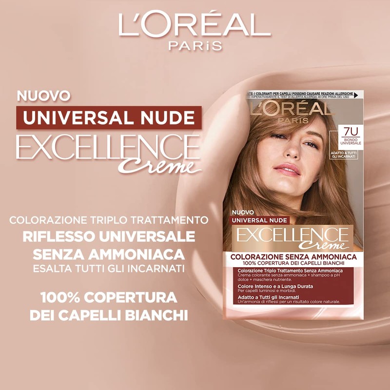 L'Oréal Paris Excellence Universal Nude, Ammonia Free, with Universal Reflection,