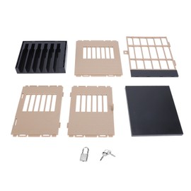 Cell Phone Lock Box with Key Lockable Mobile Phone Storage Portable for Classroom Family Time Party Khaki