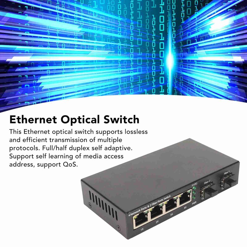 SFP Fiber Switch 6 Ports 10 100 1000M Self Adaptive