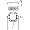 OBO Bettermann Locknut 116 M40 LGR PS, M40 x 1.5