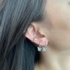 VIFE 925 Sterling Silver butterfly Drop Hoop Earrings for Women
