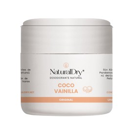 NaturalDry - Desodorante Natural Coco Vainilla 60 gramos | Original | Sin Aluminio ni Derivados del Petróleo | Sin Parabenos - En Crema (1 unidad)