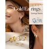 Chriscoco 3 Pairs of Earrings Gold/Silver Set Hoop Earrings Gold