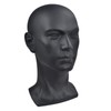 MIAOMANZI PVC Mannequin Head Black Male Manikin Dummy Stand Model