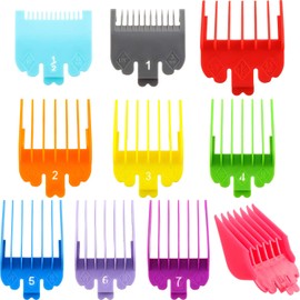 Pack of 10 Colourful Hair Trimmers Border Comb Combination Cutting Comb Replacement for and Compatible with Choice Hair Clippers and Comb