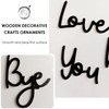 HDGSAFD 2 Sets "Love You and Goodbye" Wooden Sign Wall