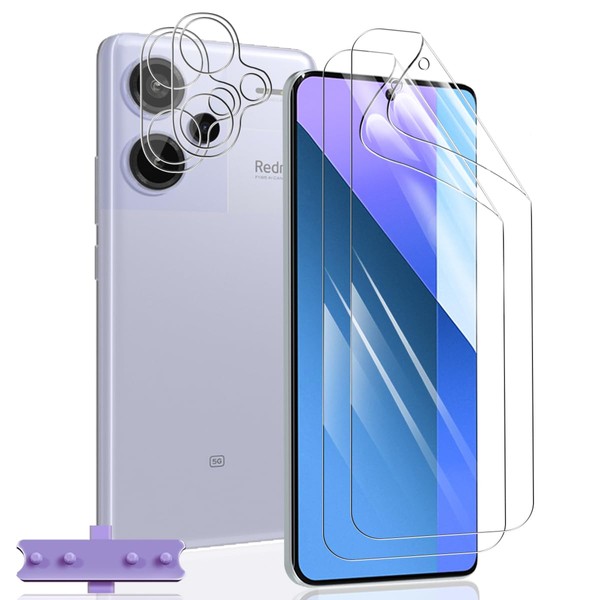 Yiunssy Pack of 2 + 2 Screen Protectors for Redmi