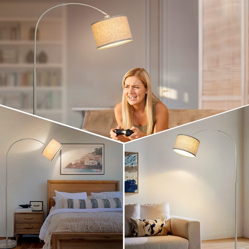 Floor Lamp for Living Room, Dimmable Arc Floor Lamp with