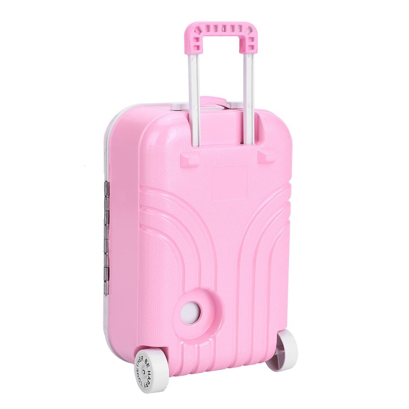 JTLB Baby Suitcase Toy Cute Plastic Rolling Suitcase Mini Luggage