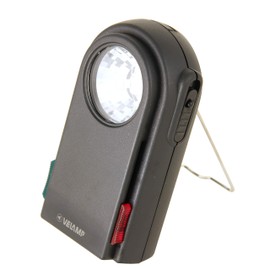CHEMIN DE FER 2: 3 LED Flashlight with Colour Filters and Vise Knob Black Plastic