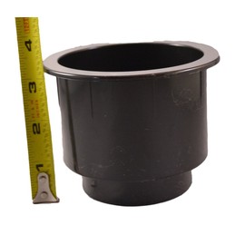 FR Replacement Cup Holder for Sofa Sectional Couch, Chrome Lip, 4.31" Diameter