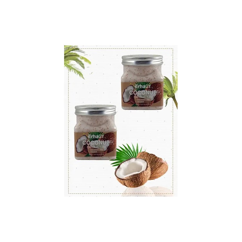 Set De 2 Exfoliantes Faciales Y Corporales De Coco Coconut