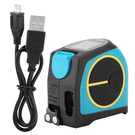 DT10 2 in 1 USB Charging Tape Measure 5m   LCD Digital Laser Range Finder (40m)