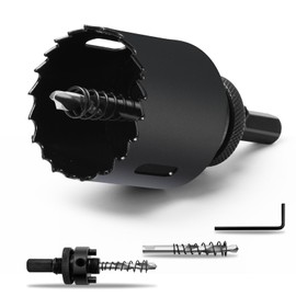 2-3/4" | 70mm Hole Saw with Heavy Duty Arbor HSS Bi-Metal Hole Cutter Drill Bit for Wood Cornhole Boards Plastic Drywall Metal Fiberboard