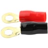 Bullz Audio (BRT4RB) Gold/Red/Black 4-Gauge Terminal - Pair