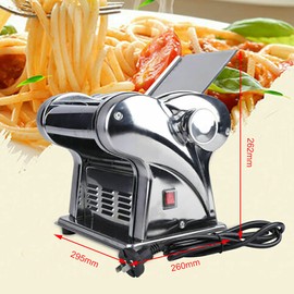 Fetcoi 135W Electric Pasta Maker Machine with Stainless Steel Double-Knife Noodle Dough Roller for Lasagne, Linguine, Spaghetti, Pizza