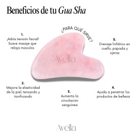 Guasha Cuarzo Rosa Masaje Facial Antiedad Piedra Natural