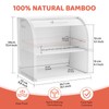 G.a HOMEFAVOR Bread Box: Large 2-Tier Bamboo Roll Top Bread