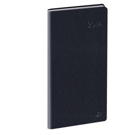 Quo Vadis - Spiral Bound Calendar - 2025 - Planital - Weekly Diary - French - Soho - Black - 12 Months and 1/2 from Mid December to December - 8.8 x 17 cm - Clairefontaine Paper