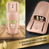 GRÜNTEK Premium Secateurs Holster Premium Natural Brown Genuine Leather Secure