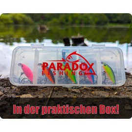 Paradox Fishing Trout Wobbler Set I 5 Slow Sinking Wobblers (4.1 cm 2.3 g Running Depth: Approx. 0.5 m - 1 m) for Trout Fishing I Trout Bait Trout Set Trout Spoon - Wobbler Trout Spoons Trout