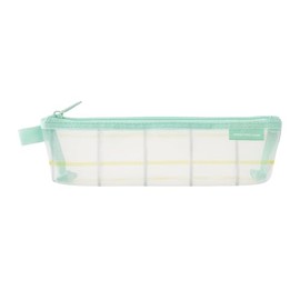 Midori 41846006 Pen Case, Mesh, Checkered Pattern, Green