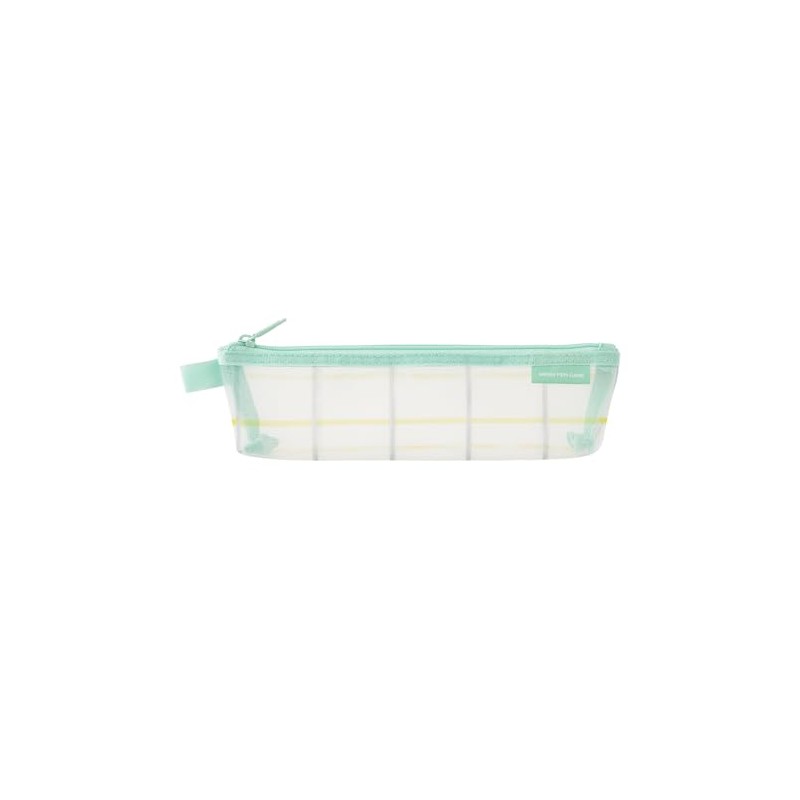 Midori 41846006 Pen Case, Mesh, Checkered Pattern, Green