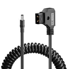 Alvin's Cables D-Tap to DC 2.1 mm Coiled Cable for Blackmagic Design Video Assist, Atomos Shogun, SmallHD 702 Monitor