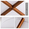 VILUXY Semi-Flush Mount Ceiling Light Fixture with Wood and Off-White