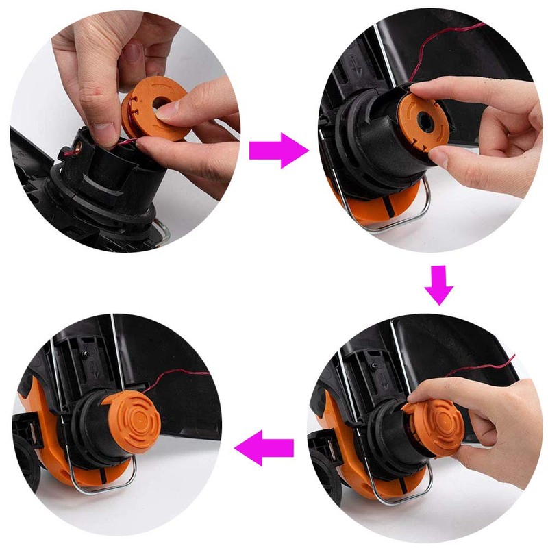 0.065” WA0010 Replacement Trimmer Spool Line for Worx WG154 WG163
