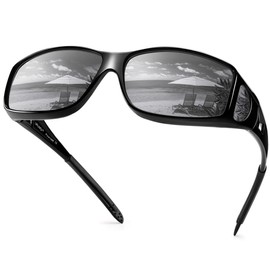 URUMQI Polarized Sunglasses Fit Over Glasses for Men Women UV400 Protection