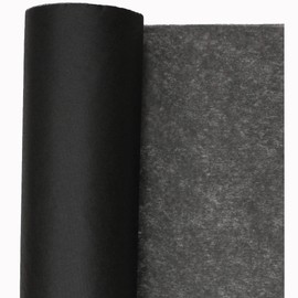 JPstraps - Ironing Fleece Fabric Insert Fabric for Iron-on, Fliseline One Side, Non-Woven for Crafts, Sewing, DIY, Patchwork, Repair, Hem, Padding (Black, 300 cm x 100 cm)